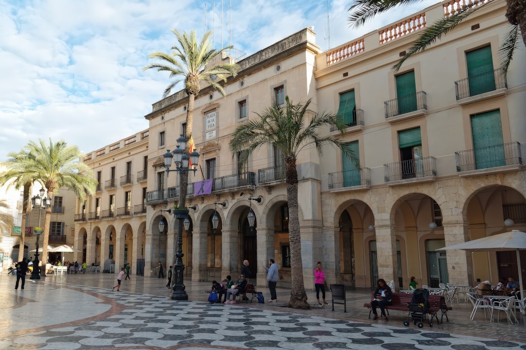 People relaxing in a public plaza in a Chilean city