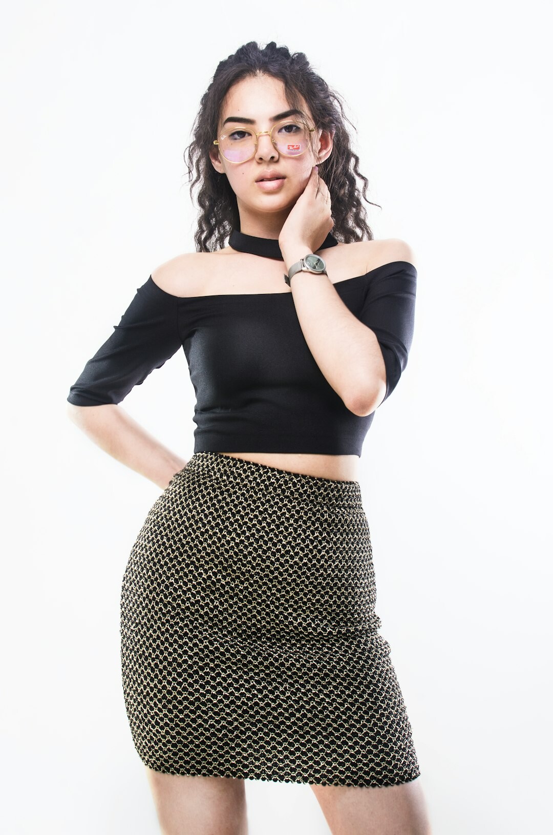Studio portrait of a young Latina woman designer